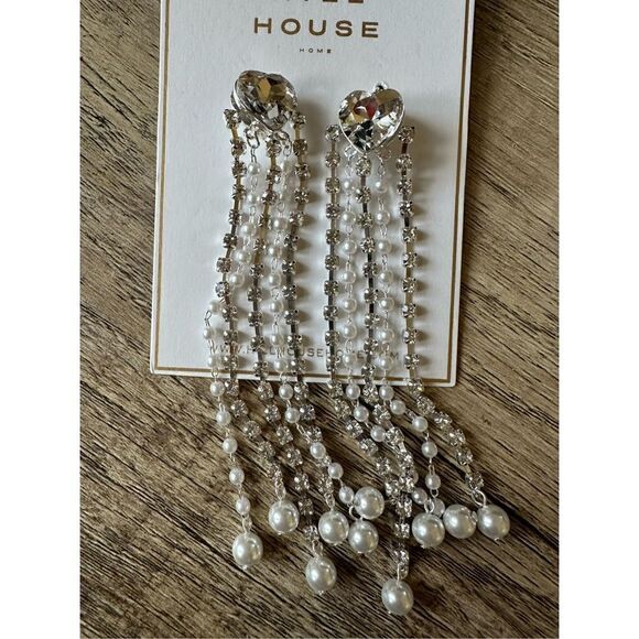 Hill House Pearl Chain Tassel Earrings - Picture 2 of 3